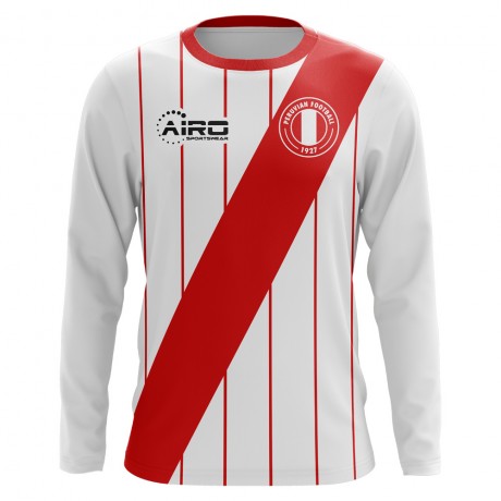 2024-2025 Peru Long Sleeve Home Concept Football Shirt (Kids)