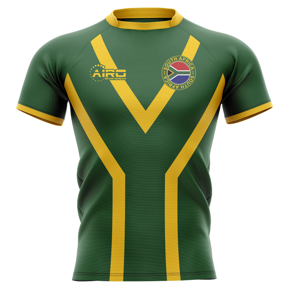 2024-2025 South Africa Springboks Flag Concept Rugby Shirt - Kids (Long Sleeve)
