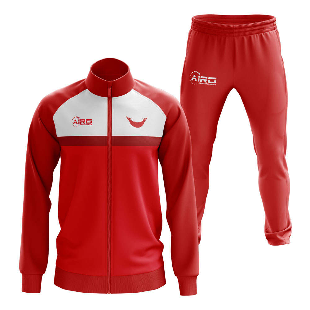 Easter Islands Concept Football Tracksuit (Red)