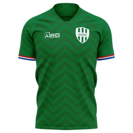 2024-2025 Saint Etienne Home Concept Football Shirt - Kids (Long Sleeve)