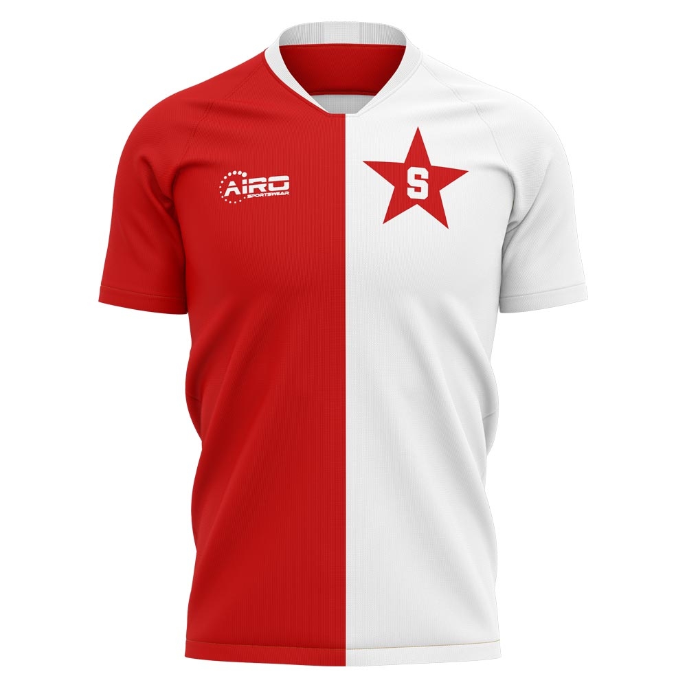 2024-2025 Slavia Prague Home Concept Football Shirt - Kids (Long Sleeve)