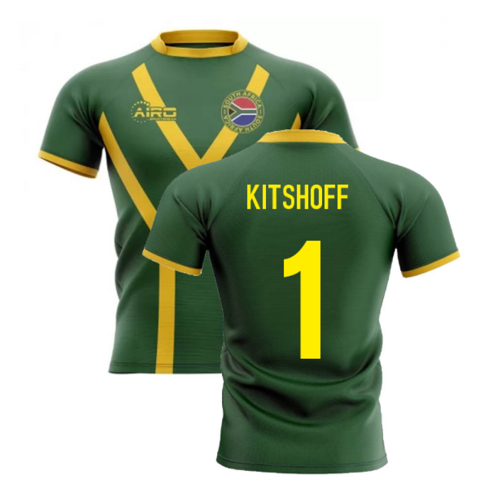 2024-2025 South Africa Springboks Flag Concept Rugby Shirt (Kitshoff 1)