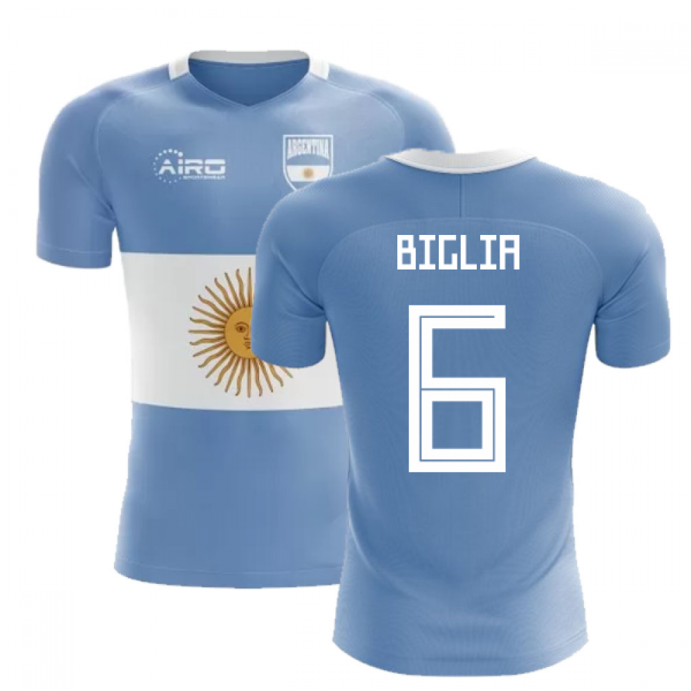 20232024 Argentina Flag Concept Football Shirt (Biglia 6) Kids