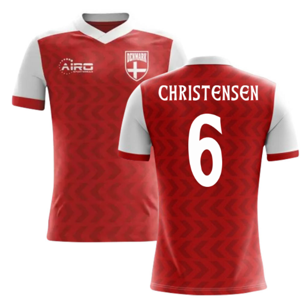 2020 2021 Denmark Home Concept Football Shirt Christensen 6