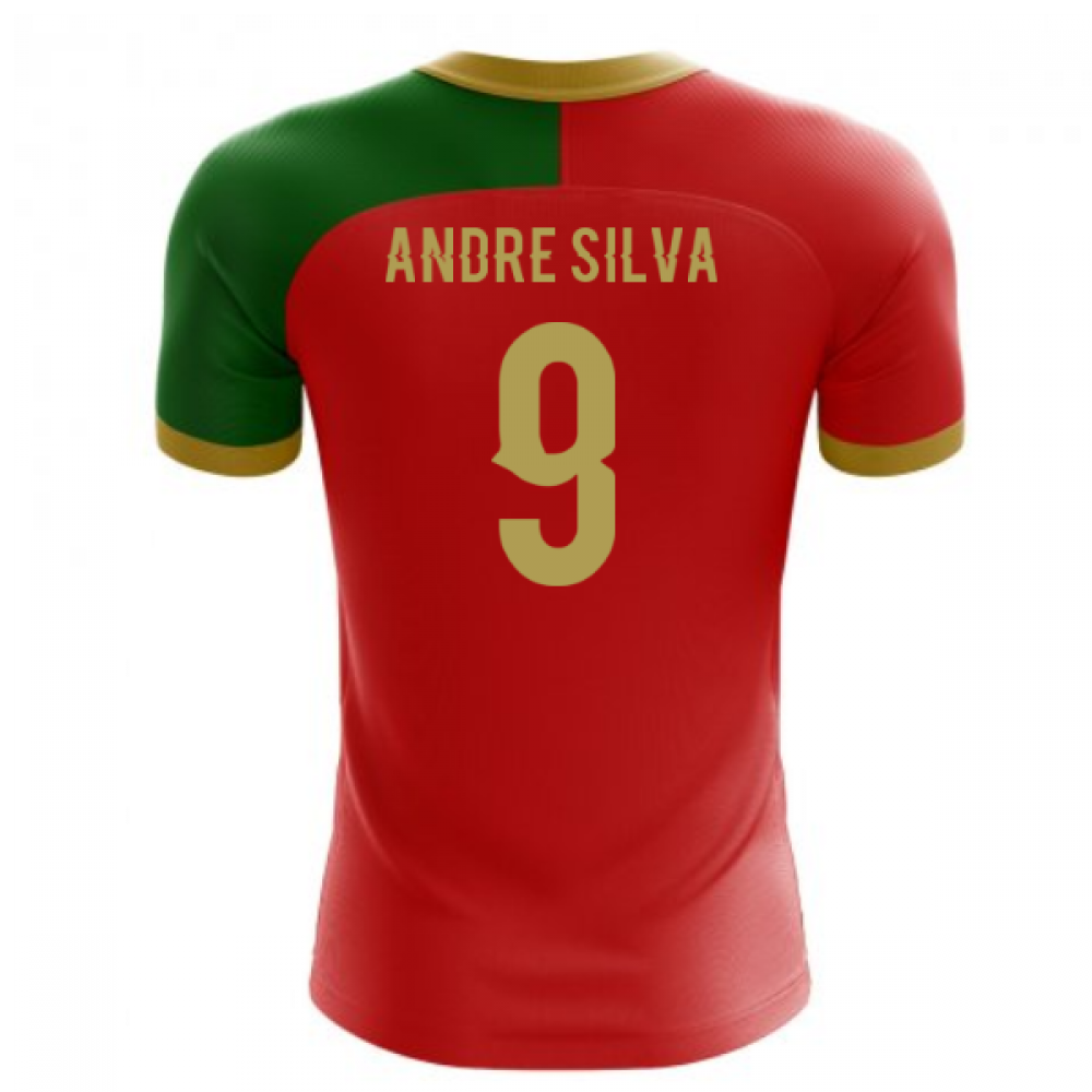 20242025 Portugal Flag Home Concept Football Shirt (Andre Silva 9) Kids