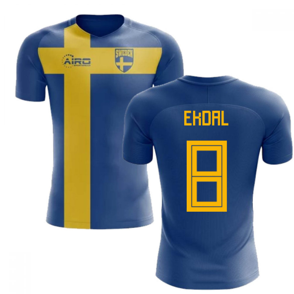 2024-2025 Sweden Flag Concept Football Shirt (Ekdal 8)