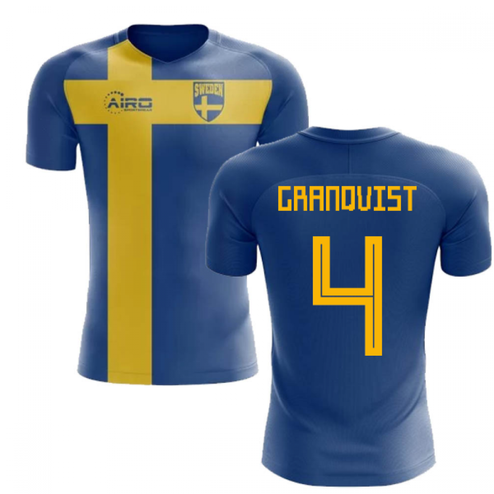 2024-2025 Sweden Flag Concept Football Shirt (Granqvist 4) - Kids