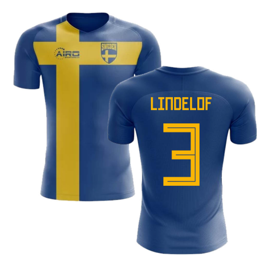 2024-2025 Sweden Flag Concept Football Shirt (Lindelof 3)