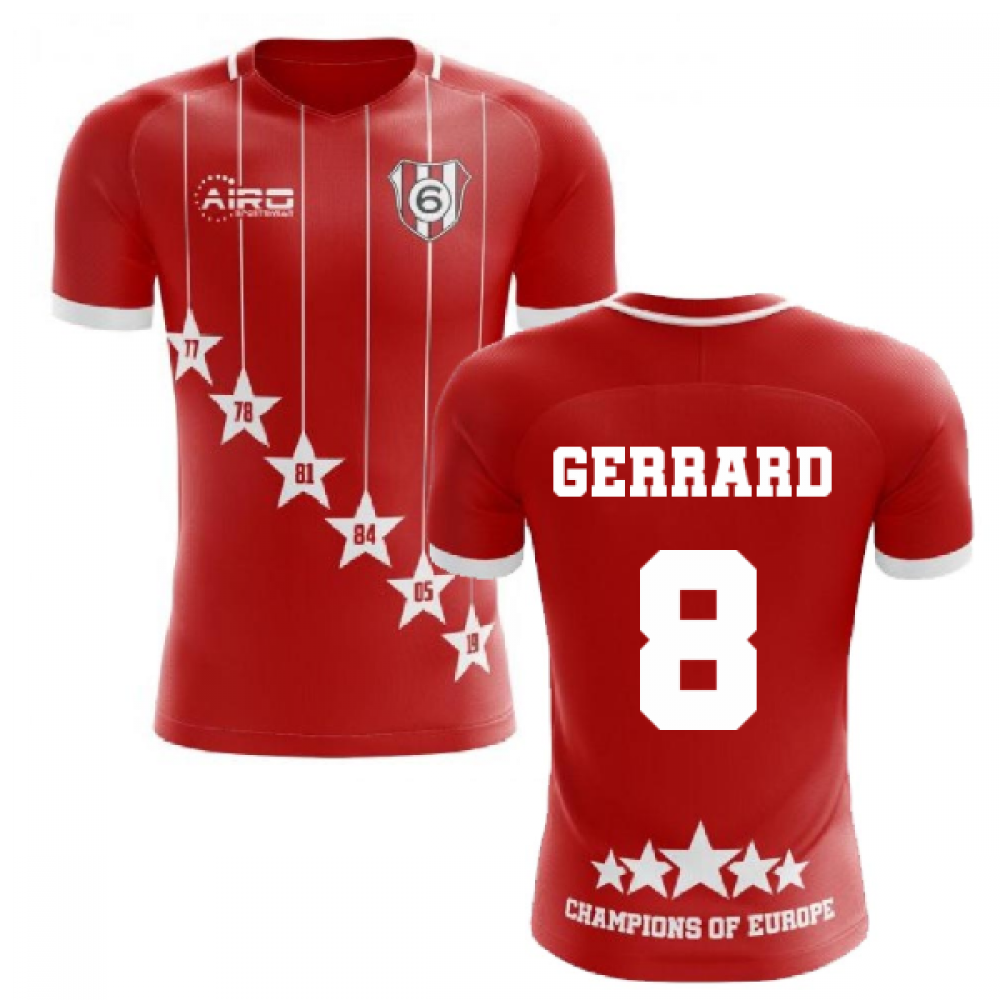 20232024 Liverpool 6 Time Champions Concept Football Shirt (Gerrard 8)