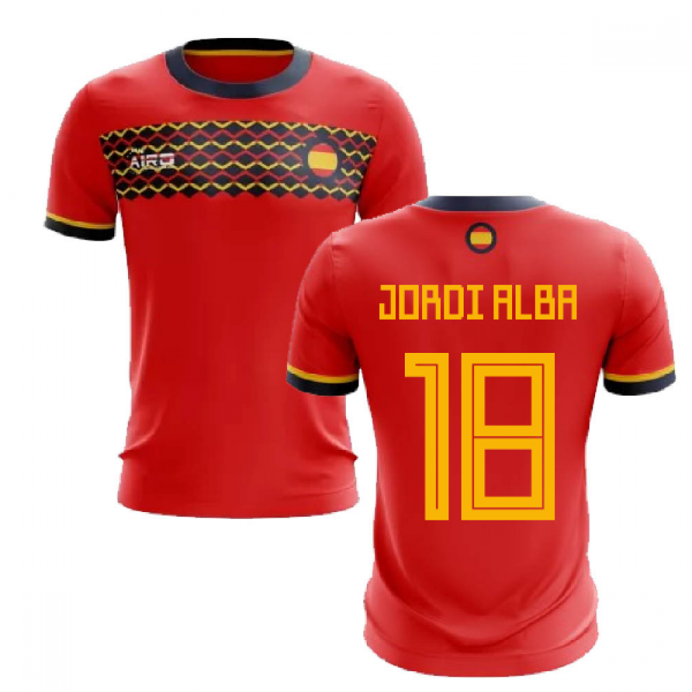2024-2025 Spain Home Concept Football Shirt (Jordi Alba 18)